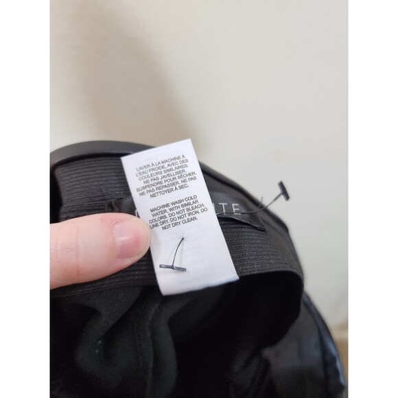 Dynamite Faux Leather Mini Skirt Women's Small P/S Black Ruched - Picture 8 of 8